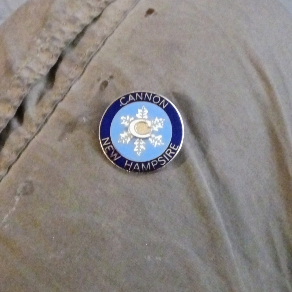 Canon Blue and White Snowflake Enamel Pin